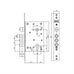 Замок KALE 442-WB цилиндровый - фото 65328