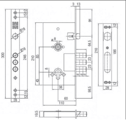 Замок MOTTURA DP58171000 цилиндровый - фото 65333
