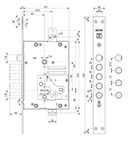 Замок MOTTURA 52.J535 M сувальдный с перекодировкой - фото 65358