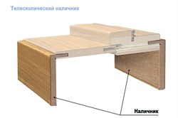 Наличник прямой телескопический Rw 42dB Prima M Дуб светлый 80*10*2185 - фото 66981