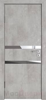 Межкомнатная дверь с шумоизоляцией Rw 31dB Prima GL900 Бетон Платина - фото 68487