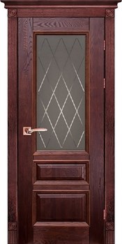 Наличник стандартный канелюр Массив дуба 10*70*2150 Красное Дерево - фото 68798