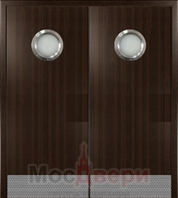 Двустворчатая пластиковая маятниковая композитная дверь CL Verso Special Золотой дуб - фото 76581