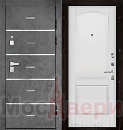 Входная дверь Kastell Acoustic Rw 75dB Graphite / Белый классик-R - фото 76675