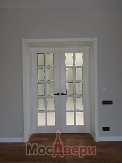 Двустворчатая дверь Астон-O Белый Классик SMF - фото 76728