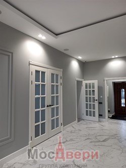 Двустворчатая дверь Астон-O Белый Классик SLT - фото 76796