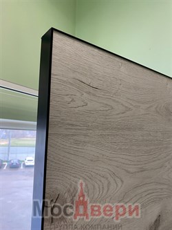 Межкомнатная дверь Profil 29SE Alum Дуб Полярный LACOBEL Черный Black Edition - фото 77026