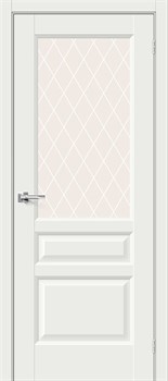 Межкомнатная дверь ENK-35 Белый матовый Сатинат Узор - фото 77301