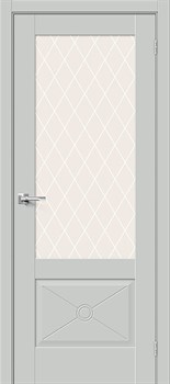 Межкомнатная дверь ENP-13.2 Серый матовый Сатинат Узор - фото 77308