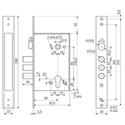 Замок Гардиан 32.21 цилиндровый - фото 77960