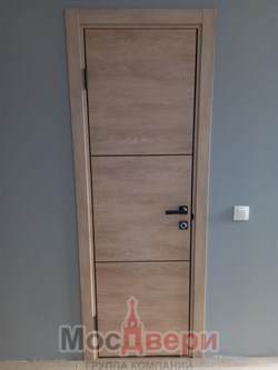 Межкомнатная дверь Profil 2DE Alum Дуб SKY Грей Black Edition - фото 77992