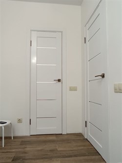 Межкомнатная дверь Profil 7DU Аляска LACOBEL Черный - фото 78030