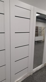 Межкомнатная дверь Profil 7DU Аляска LACOBEL Черный - фото 78033