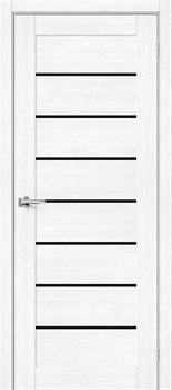 Межкомнатная дверь BX-22 Сноу LACOBEL черный - фото 78705