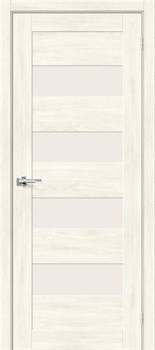 Межкомнатная дверь BX-23 Сноу LACOBEL матовый - фото 78706