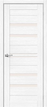 Межкомнатная дверь BX-30 Сноу LACOBEL с зеркалом - фото 78713