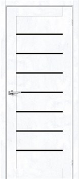 Межкомнатная дверь BX-22 Белоснежная LACOBEL матовый - фото 78715