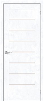 Межкомнатная дверь BX-22 Белоснежная LACOBEL черный - фото 78716