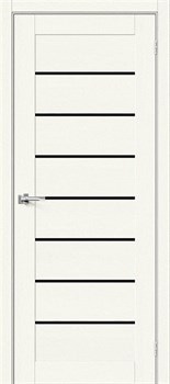 Межкомнатная дверь BX-22 Белое дерево LACOBEL матовый - фото 78719