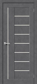 Межкомнатная дверь BX-29 Бетон светлый LACOBEL матовый - фото 78749