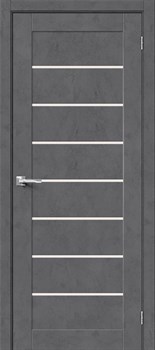 Межкомнатная дверь BX-22 Бетон темный LACOBEL черный - фото 78778