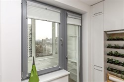 Пластиковая балконная дверь RB-G серая - фото 79624