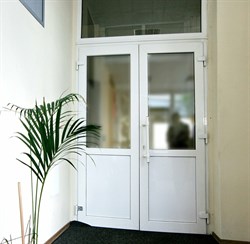 Пластиковая дверь межкомнатная RX-LG/P белая - фото 79667