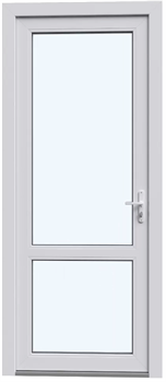 Пластиковая дверь межкомнатная RX-LG/G белая - фото 79668