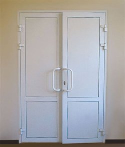 Двустворчатая пластиковая дверь межкомнатная RX-LP/P белая - фото 79673