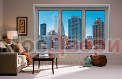 Пластиковое окно Rehau RG трехстворчатое белое - фото 79693