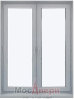 Алюминиевая двустворчатая дверь AGX-G Серая - фото 79784