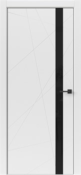 Межкомнатная дверь Profil 14RE/LG ABS Белый матовый LACOBEL черный Black Edition - фото 82324