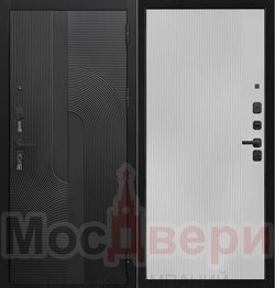 Входная дверь Alba Черный шелк / Белый шелк - фото 82425