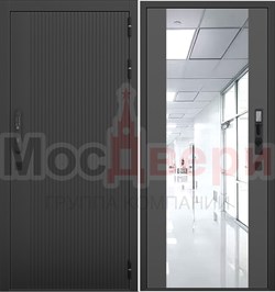 Входная дверь Libra Smart Нуар / Графит Зеркало - фото 82444
