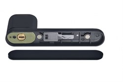 Дверная ручка MH-62-R50 BL Черный с фиксатором - фото 82572