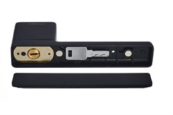 Дверная ручка MH-63-S50 BL Черный с фиксатором - фото 82573