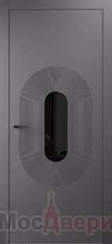 Межкомнатная дверь Lagard-2 Anthracite LACOBEL Черный - фото 82626