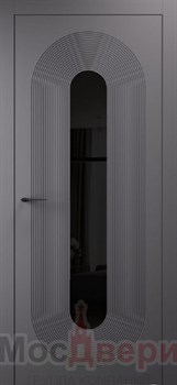 Межкомнатная дверь Lagard-4 Anthracite LACOBEL Черный - фото 82630