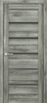 Межкомнатная дверь Profil 7GM Ривьера LACOBEL Графит - фото 82730