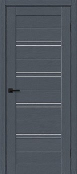 Межкомнатная дверь BX-28 Темное дерево LACOBEL матовый - фото 82802