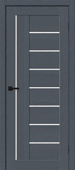 Межкомнатная дверь BX-29 Темное дерево LACOBEL матовый - фото 82803