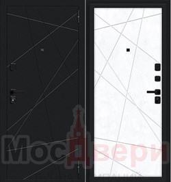 Входная дверь GF/SB-5 Черный бархат / Белоснежный - фото 82845