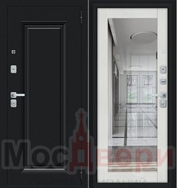 Входная дверь FS/BC-1 Черный бархат / Бьянко Зеркало - фото 82859