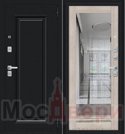 Входная дверь FS/BC-1 Черный бархат / Капучино Зеркало - фото 82861