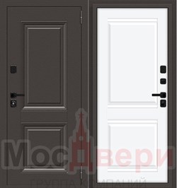 Входная дверь NK/SB-1 Термо Шоко / Белый шелк - фото 82895