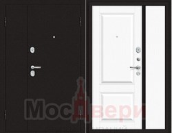 Входная дверь полуторная (2 створки) OP/X-2 Антик медный / Белый - фото 82900