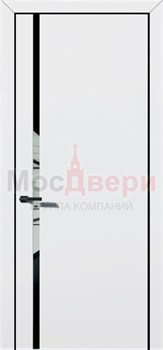 Межкомнатная дверь с шумоизоляцией Rw 28-30dB Silent EU 46NE Аляска Black Edition LACOBEL Черный - фото 82949