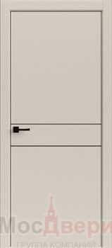 Межкомнатная дверь Profil 27RE/LG ABS Крем матовый Black Edition - фото 83230