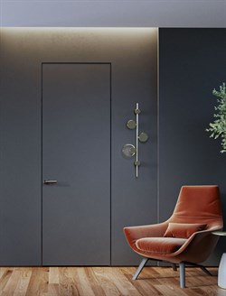Скрытая дверь Design Invisible Reverse Grand H2400 RSE Alum Black Edition - фото 83254