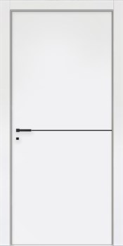 Межкомнатная дверь Profil 12VN ABS Белый матовый Black Edition - фото 83344
